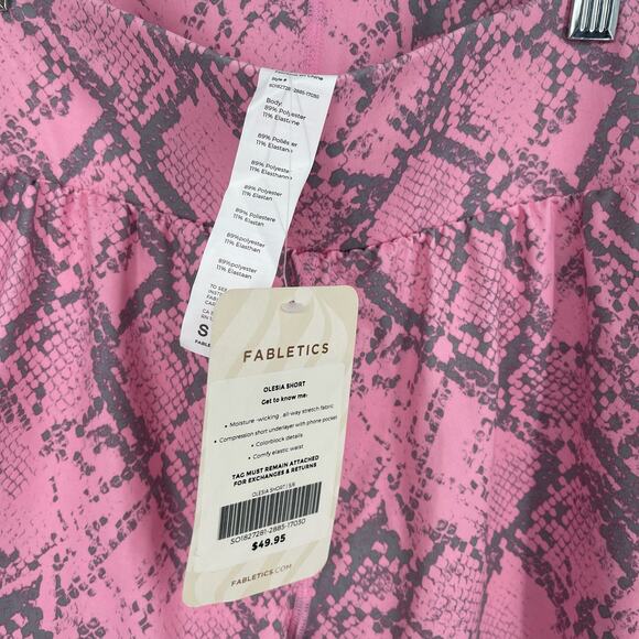 Fabletics Olesia Athletic Shorts Pink Size Small NWT - Picture 3 of 6